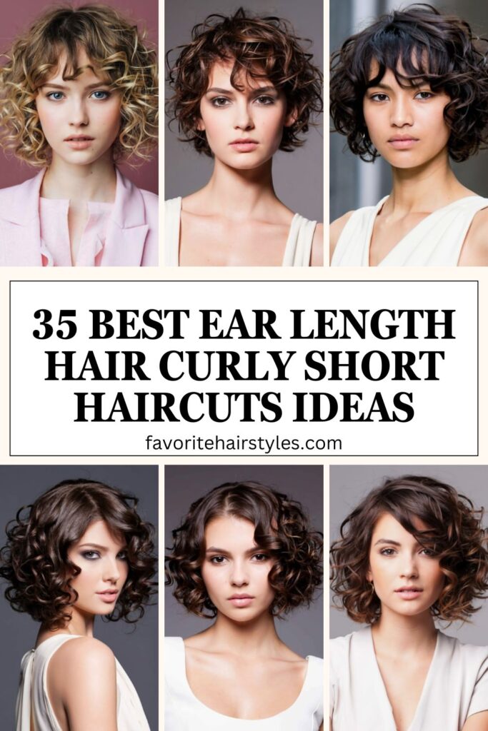 Ear Length Hair Curly Short Haircuts Ideas