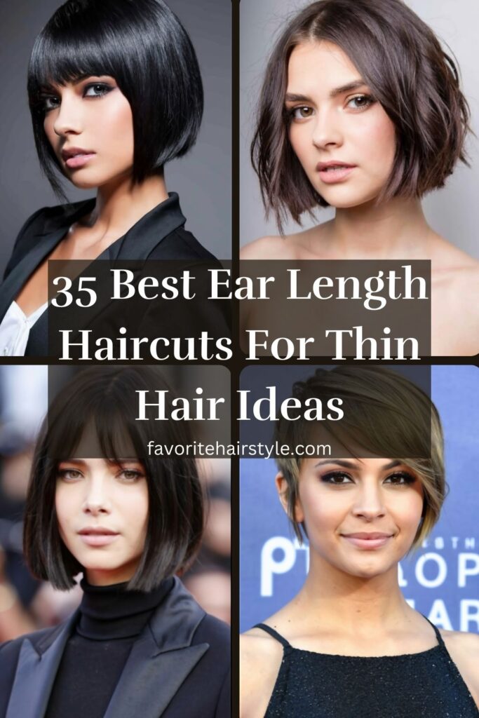 Ear Length Haircuts For Thin Hair Ideas