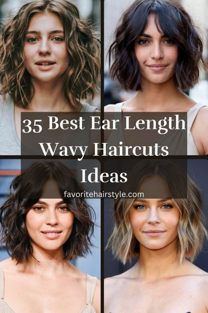 Ear Length Wavy Haircuts Ideas