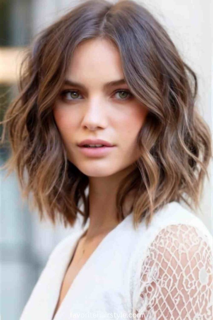 Layered Haircuts Ideas For Wavy Hair Face-Framing Layered Waves