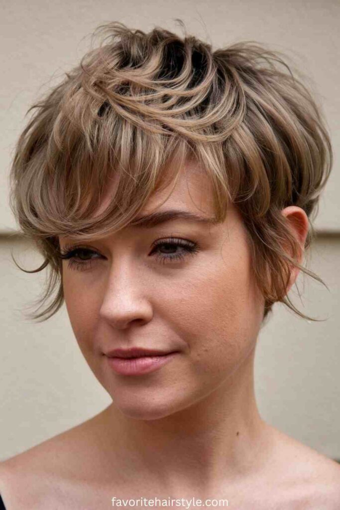 Feathered Layered Pixie Cut