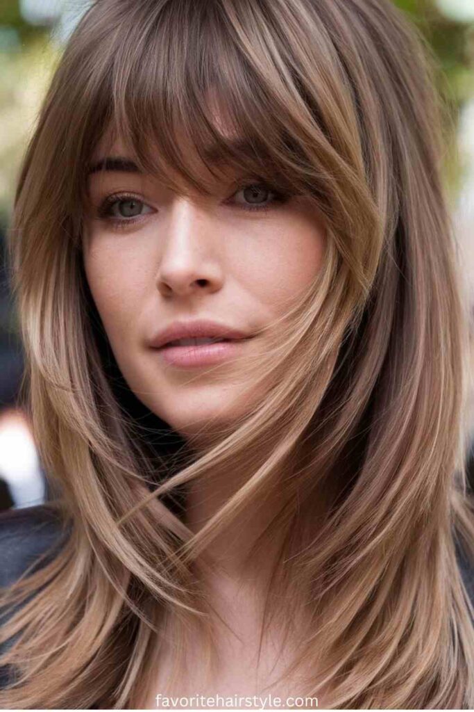 Feather Layered Haircuts Ideas Feathered Layers with Curtain Bangs