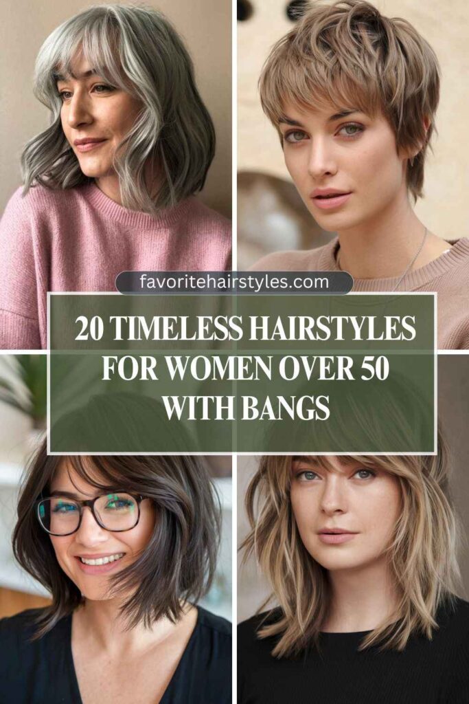 Hairstyles for Women Over 50 with Bangs