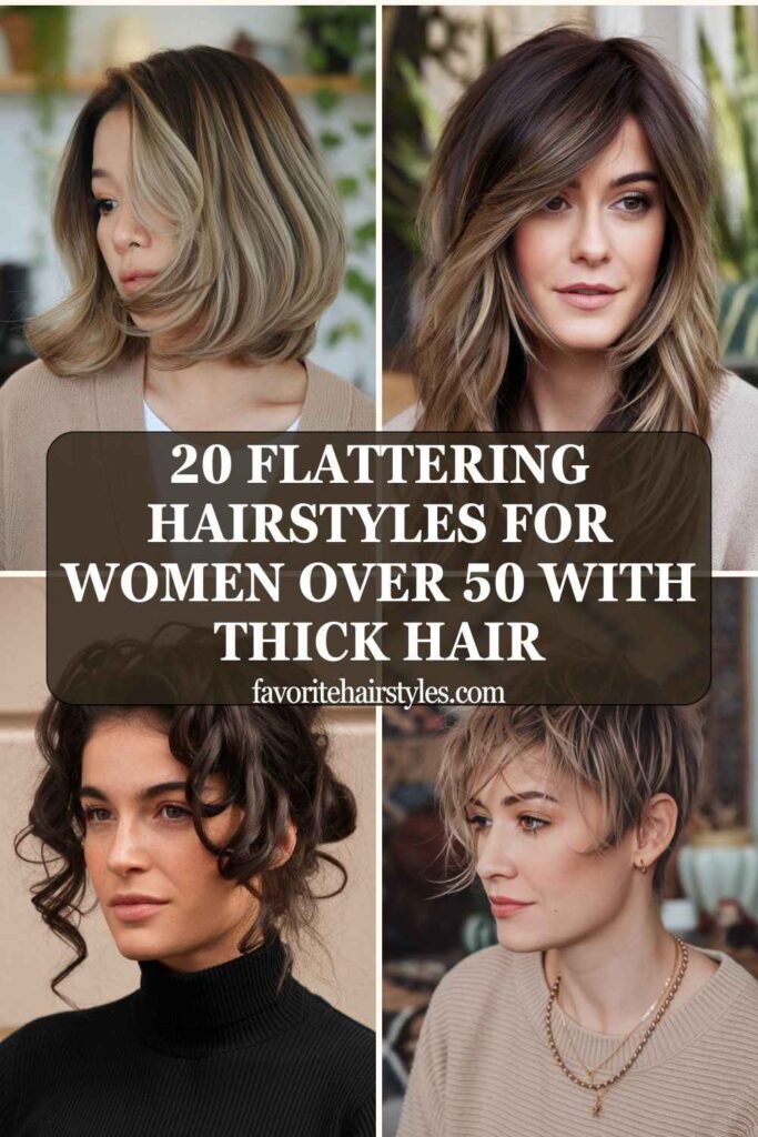  Hairstyles for Women Over 50 with Thick Hair