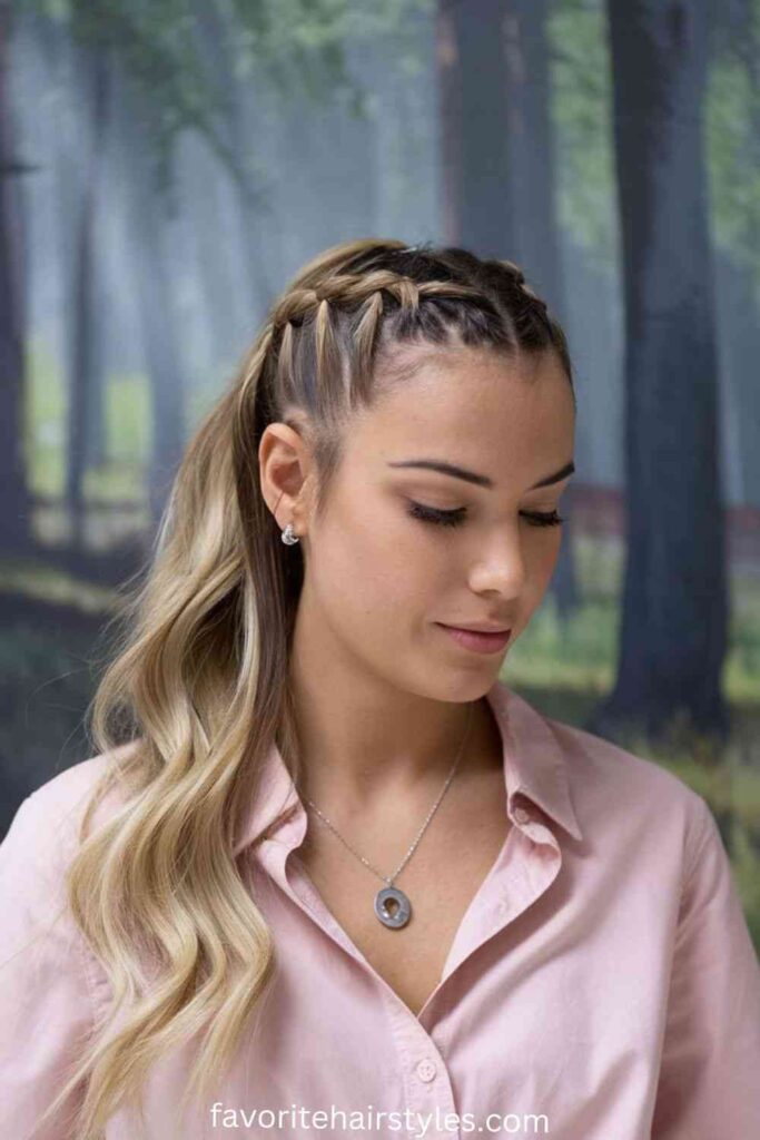 Half-Up, Half-Down Braids