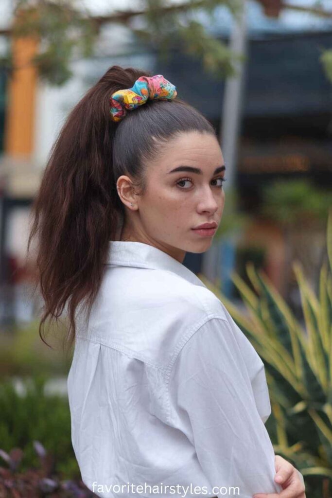 High Ponytail with a Scrunchie