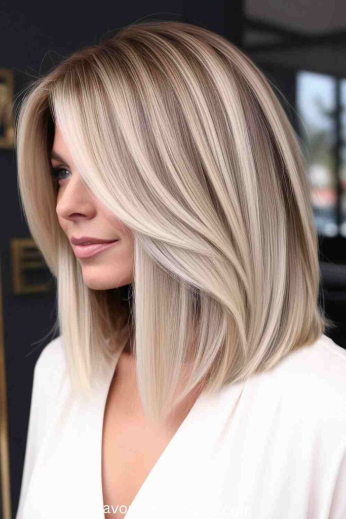 Long Bob (Lob) with Subtle Blonde Ombre