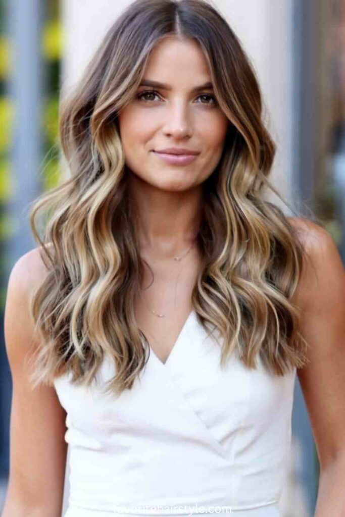 Long, Soft Layered Waves with Highlights