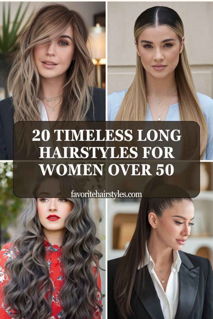 Long hairstyles for women over 50