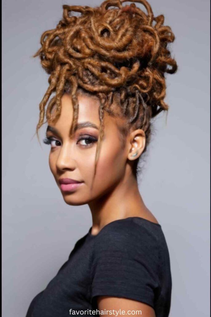 Updo Loc Styles Hairstyles Ideas Messy Loc Updo