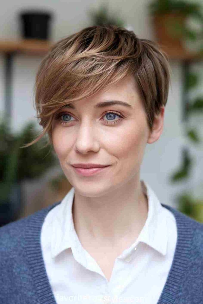 Pixie Cut with Soft Bangs