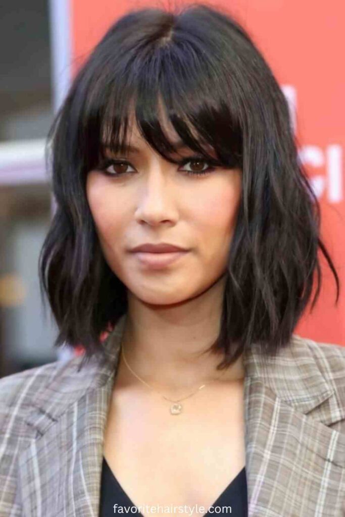 Shag Cuts For Thick Hair Ideas Shag Cut with Blunt Bangs for Thick Hair