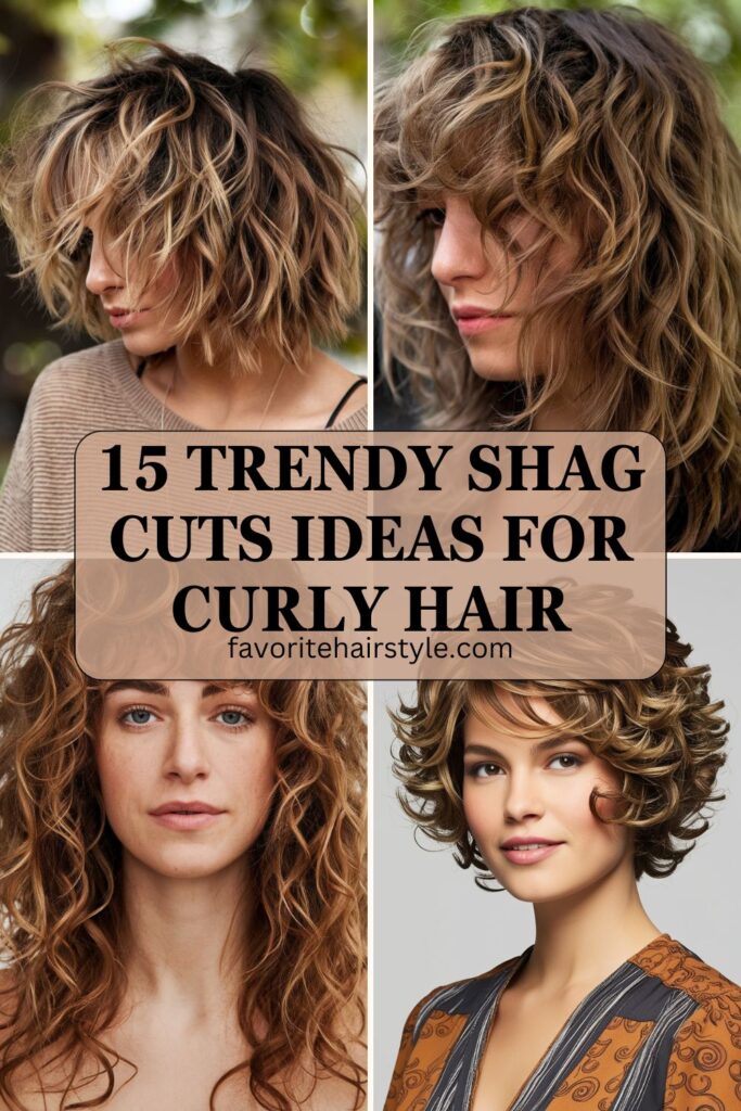 Shag Cuts Ideas For Curly Hair