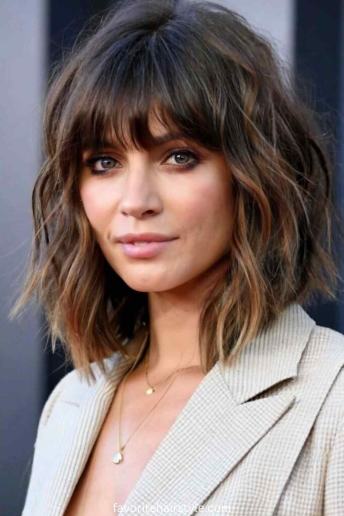 Layered Haircut Ideas With Curtain Bangs Shaggy Layers With Curtain Bangs