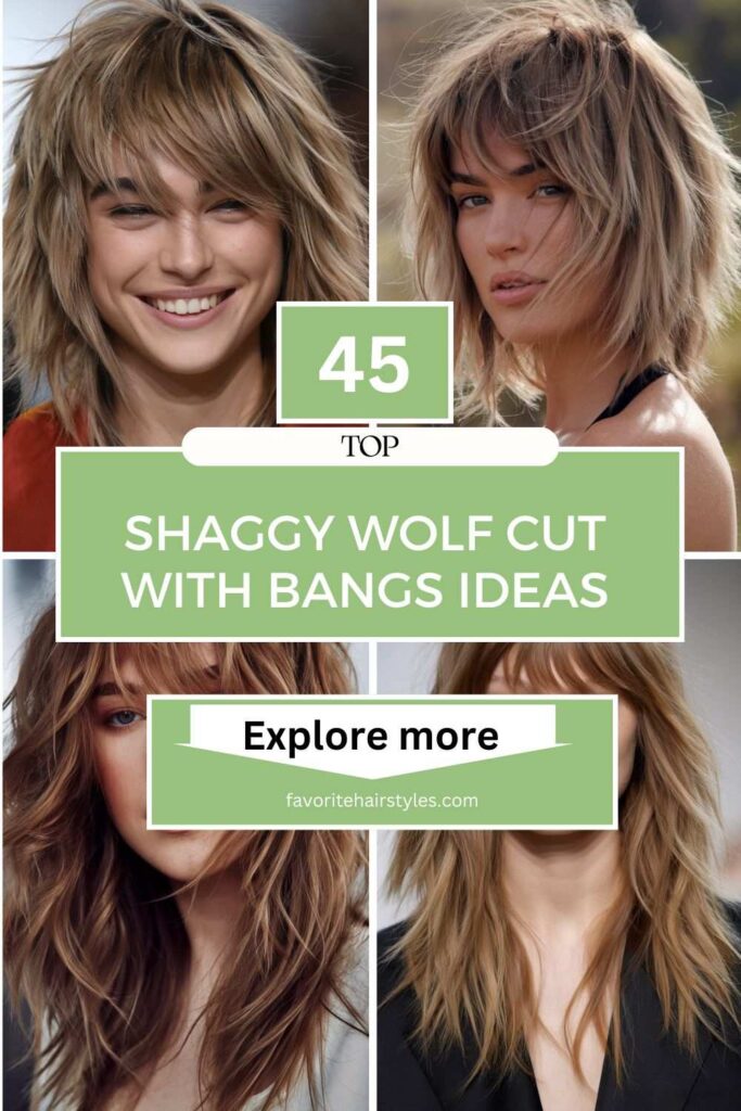 Shaggy Wolf Cut With Bangs Ideas