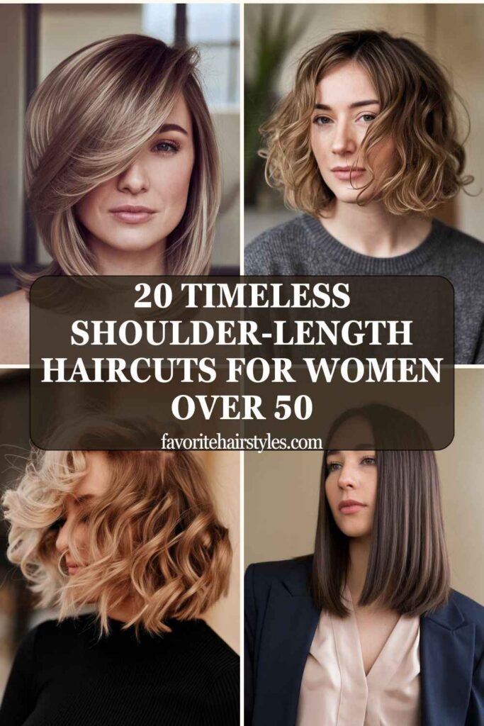  Shoulder-Length Haircuts for Women Over 50