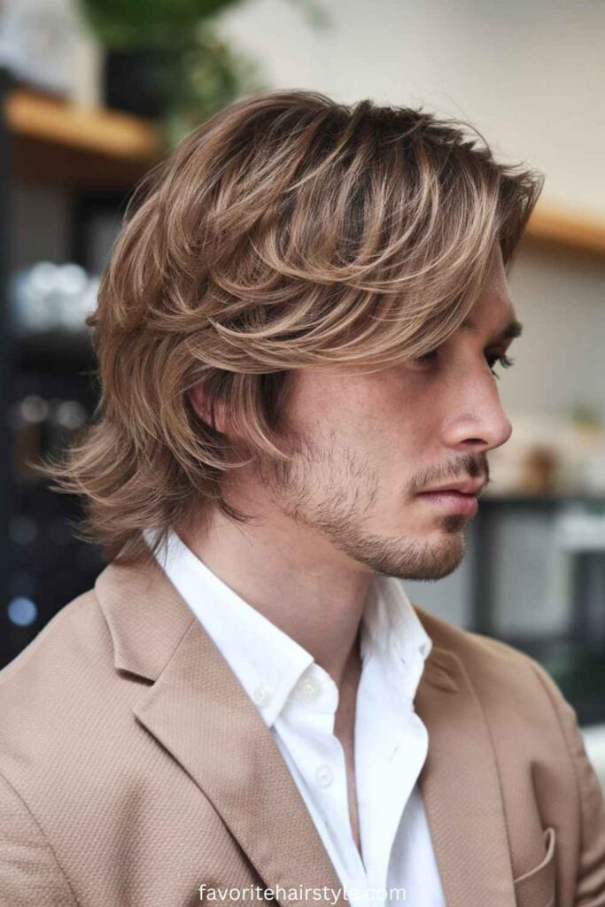 Side-Swept Layered Hairstyle