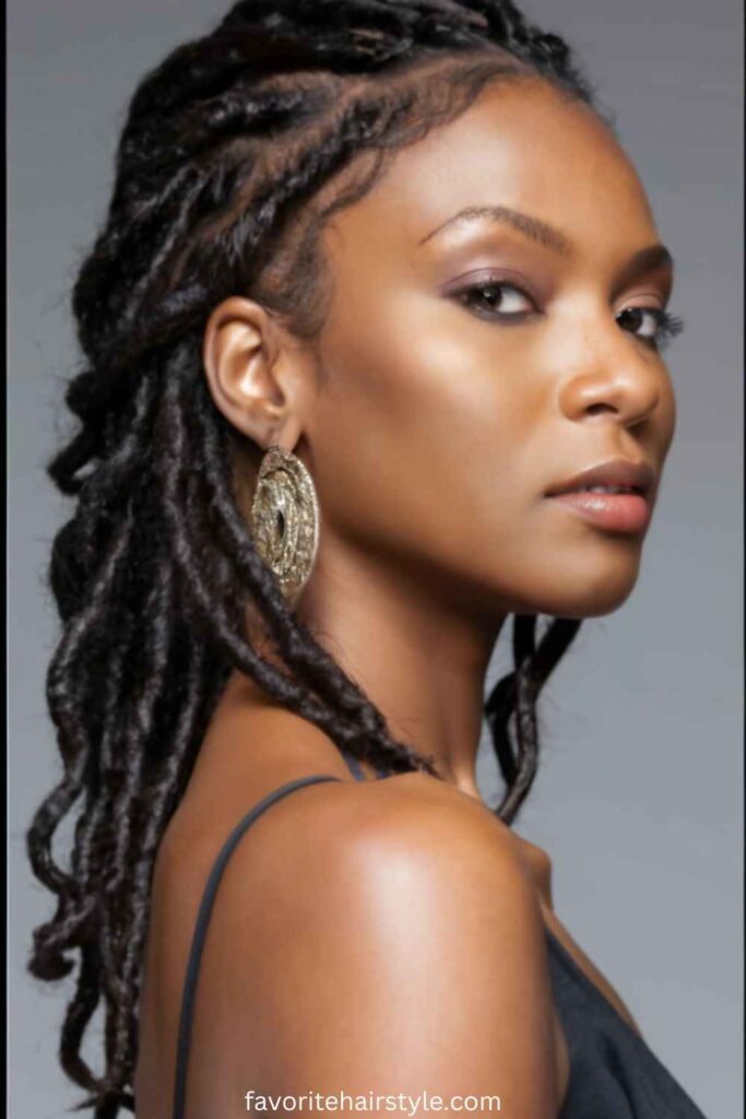 Side-Swept Locs