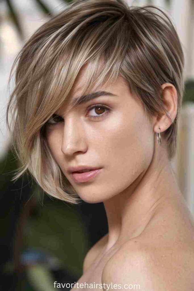 Side-Swept Pixie Cut