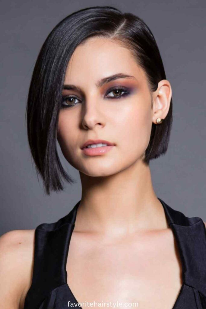 Medium Side Shaved Hairstyles Ideas Sleek Bob with Side Shave