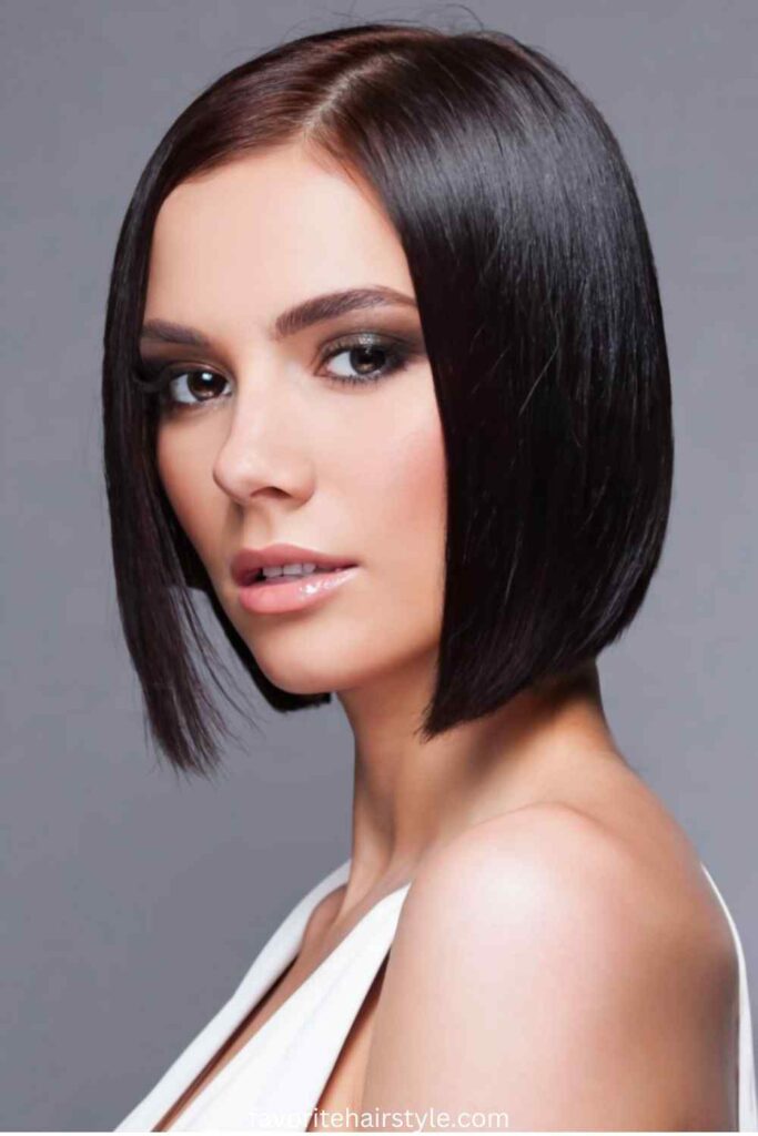 Sleek Bob with a Shaved Side