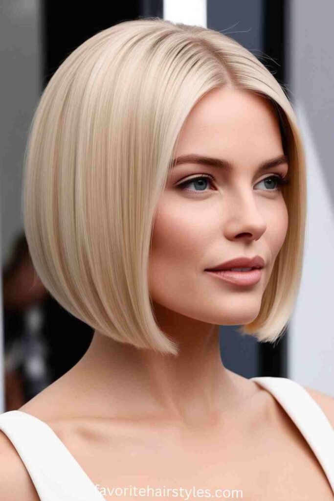 Sleek Middle-Part Bob