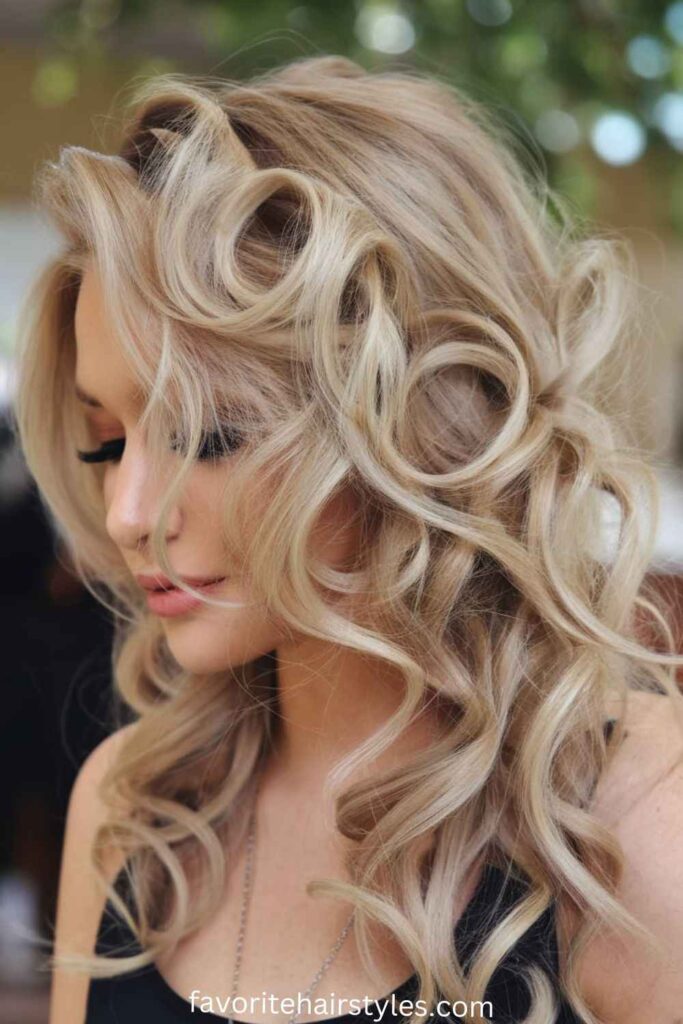 Mid Length Hairstyles For Women Over 50  Soft Curls with Volume