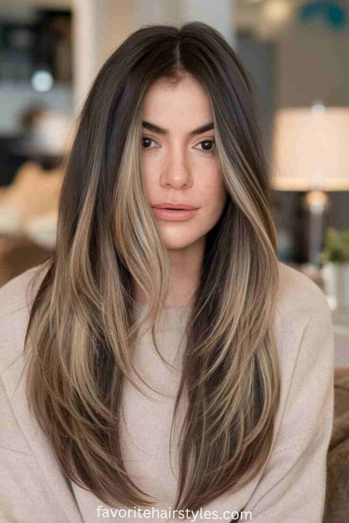 Straight, Long Hair with Subtle Layers