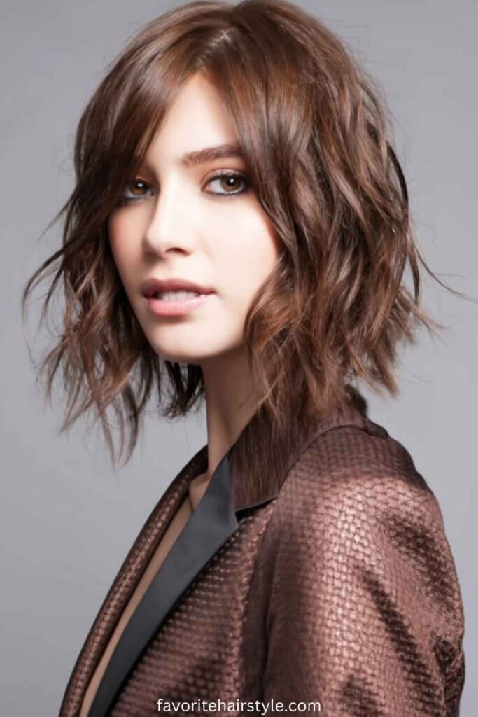 Ear Length Haircuts For Thick Hair Ideas Textured Bob