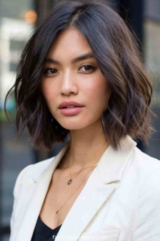 Layered Haircut Ideas For Medium Hair Textured Bob with Layers