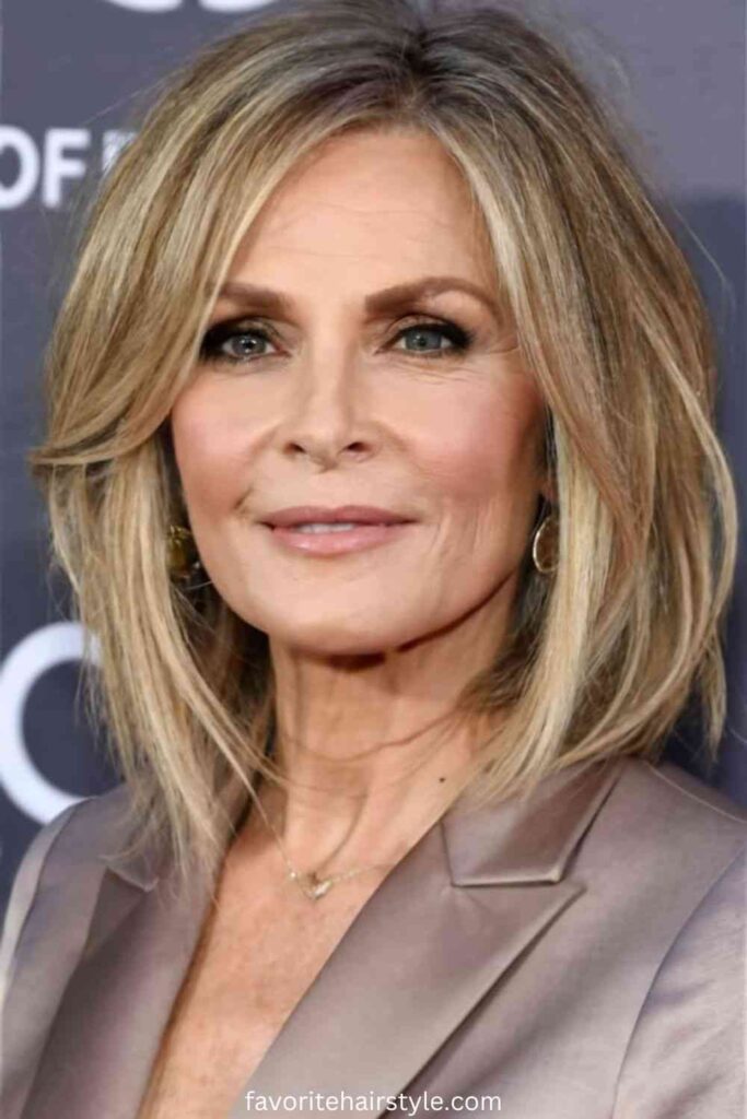 Layered Haircut Ideas For Women Over 50 Textured Lob