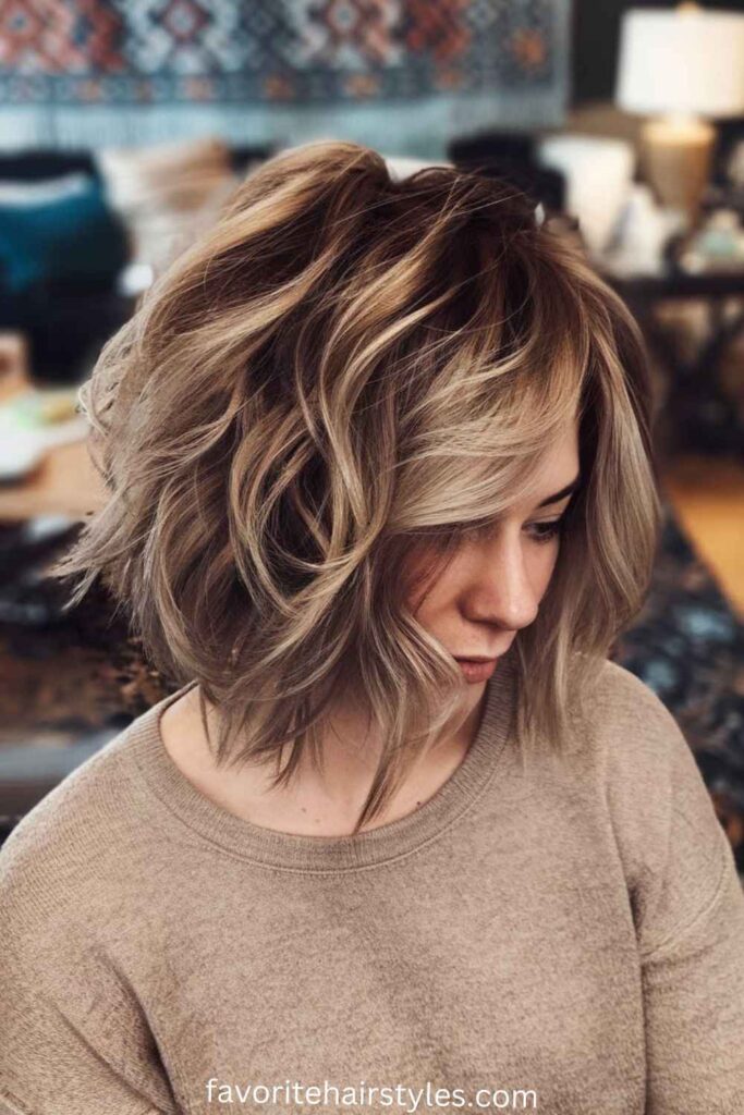 Textured Shoulder-Length Cut