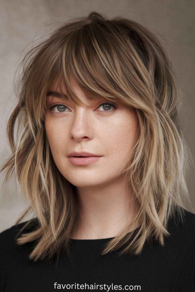 The Modern Shag with Full Bangs