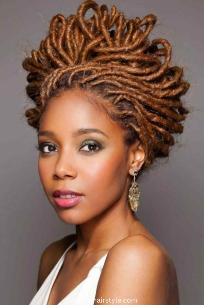 Updo Loc Styles Hairstyles Ideas Twisted Crown Locs