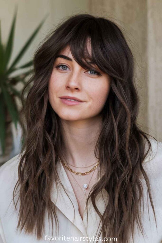 Wavy Shag with Side Bangs