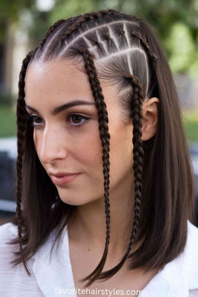 Zig-Zag Part Braids