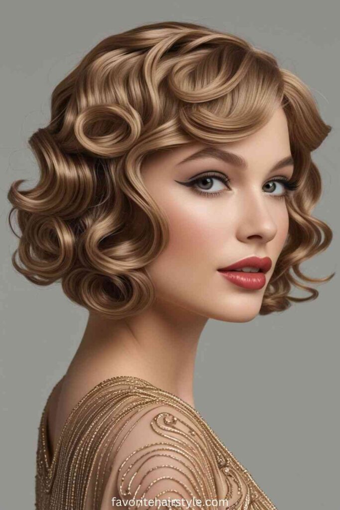 1920s Flapper Bob with Waves