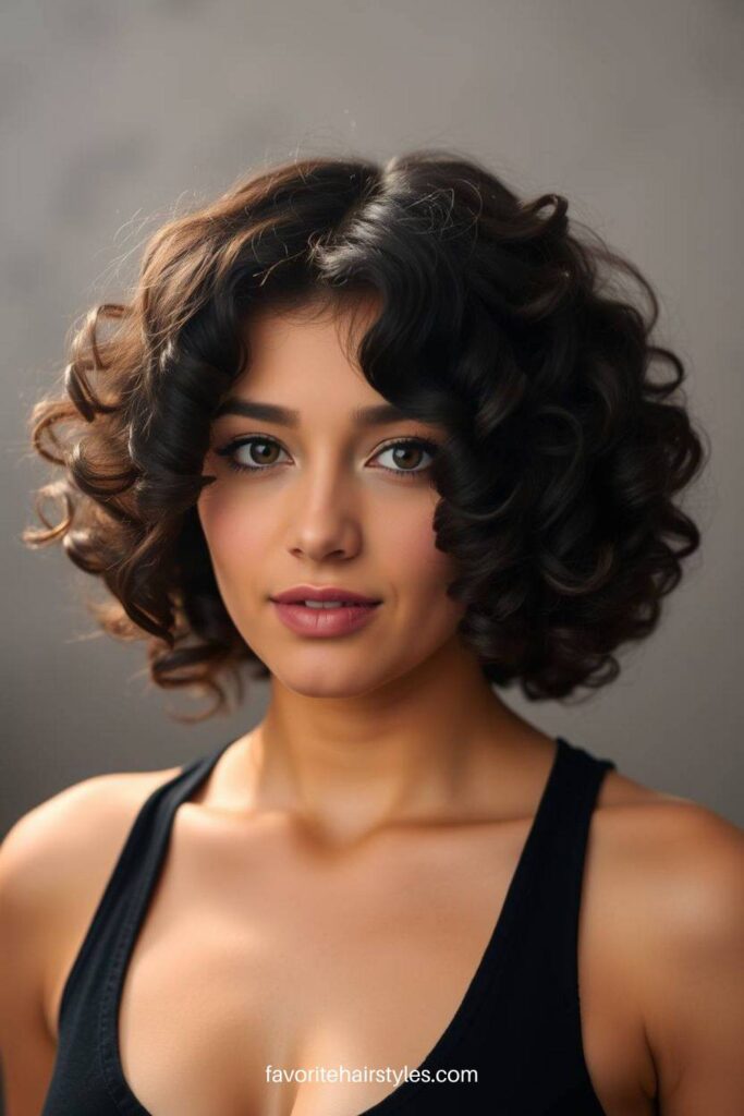 A Curly Tapered Cut