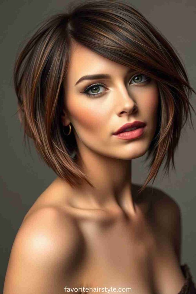 Bob Hairstyles For Round Face Ideas Asymmetrical Bob