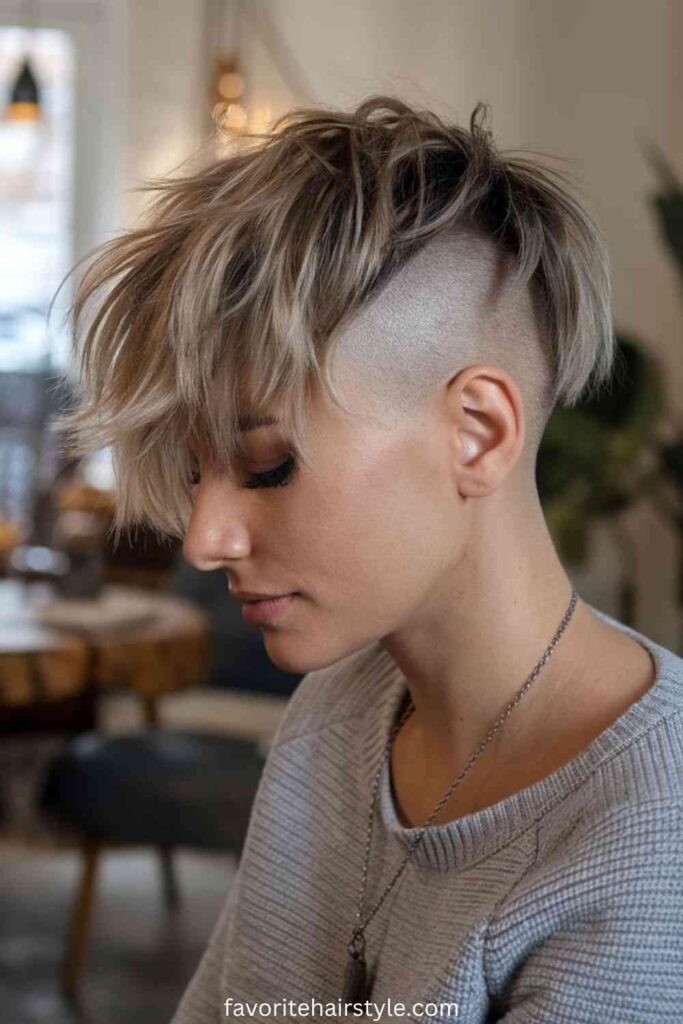 Asymmetrical Undercut Bob