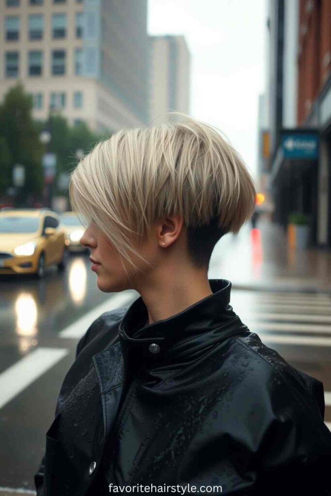 Asymmetrical Undercut Bob