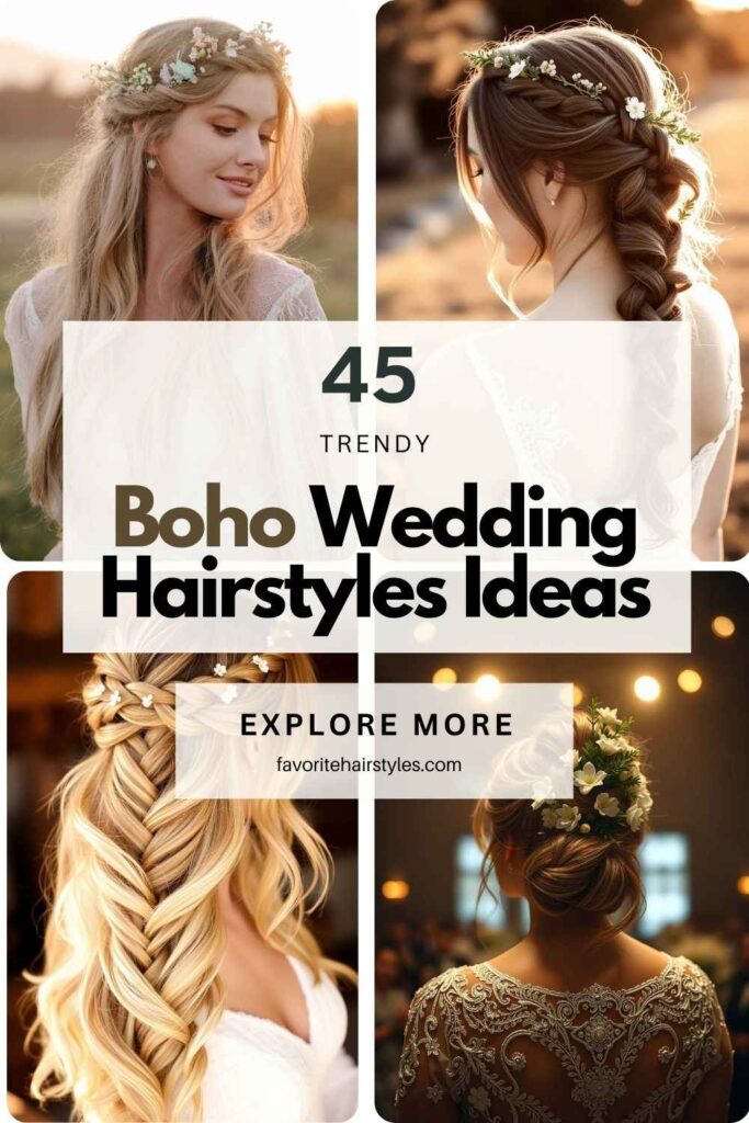 Boho Wedding Hairstyles Ideas