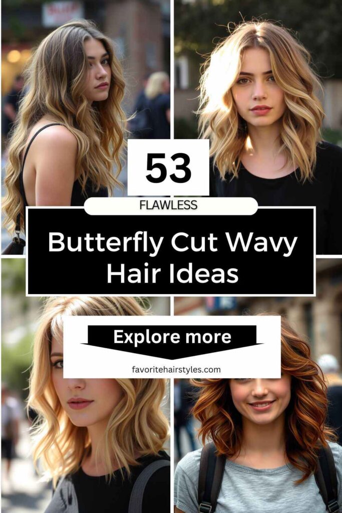 Butterfly Cut Wavy Hair Ideas