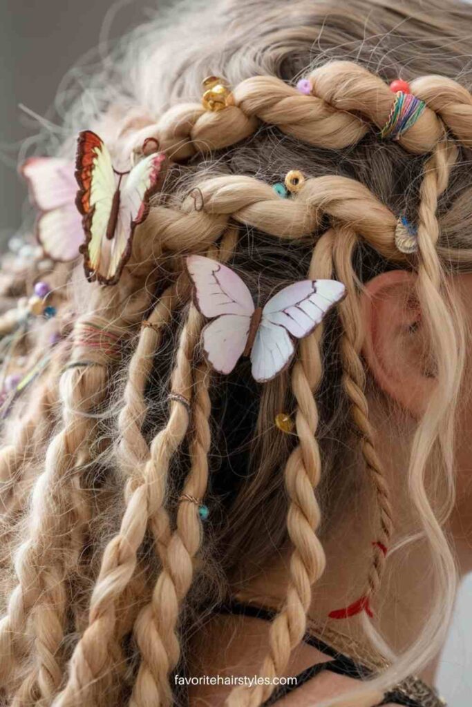 Butterfly Locs with Beads and Accessories