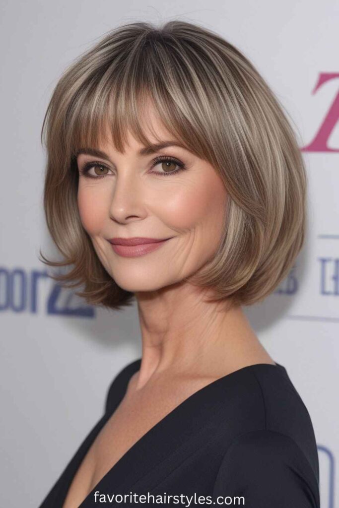 Chin-Length Bob with Bangs