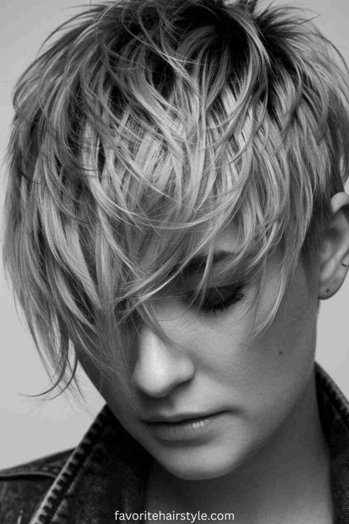 Grunge Hairstyles For Round Face Ideas Choppy Pixie Cut