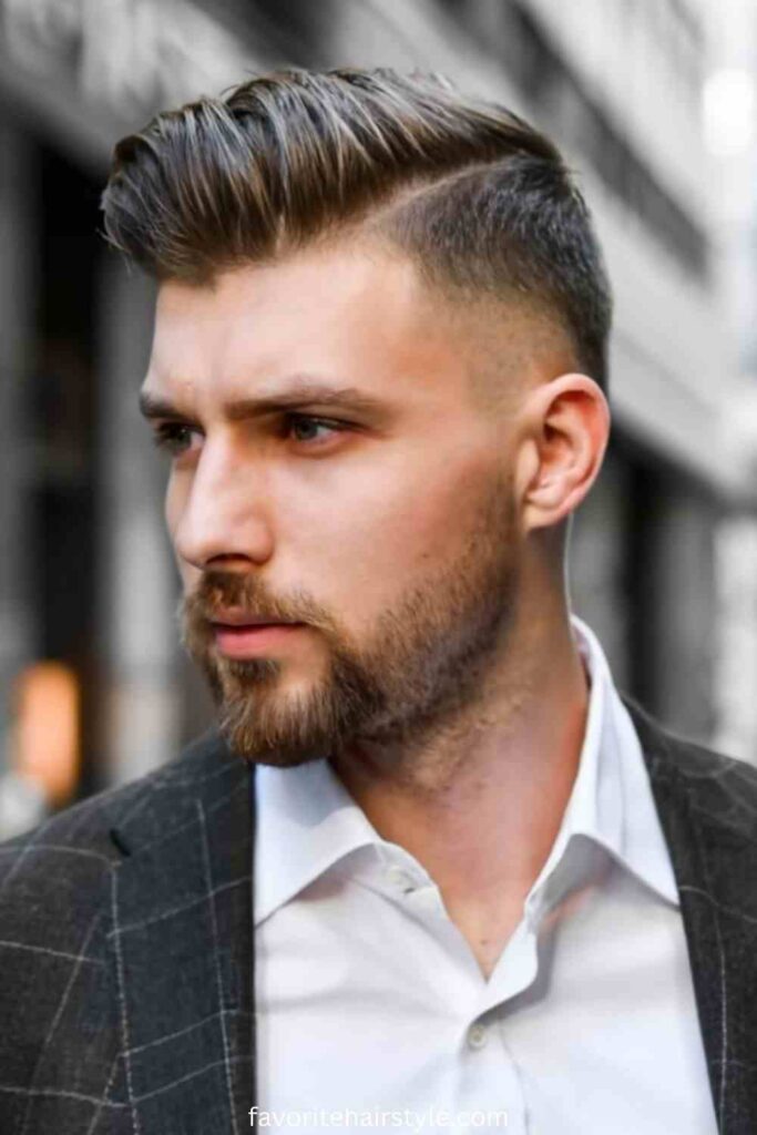 Side Shaved Hairstyles For Men Ideas Classic Side Shave with Comb Over