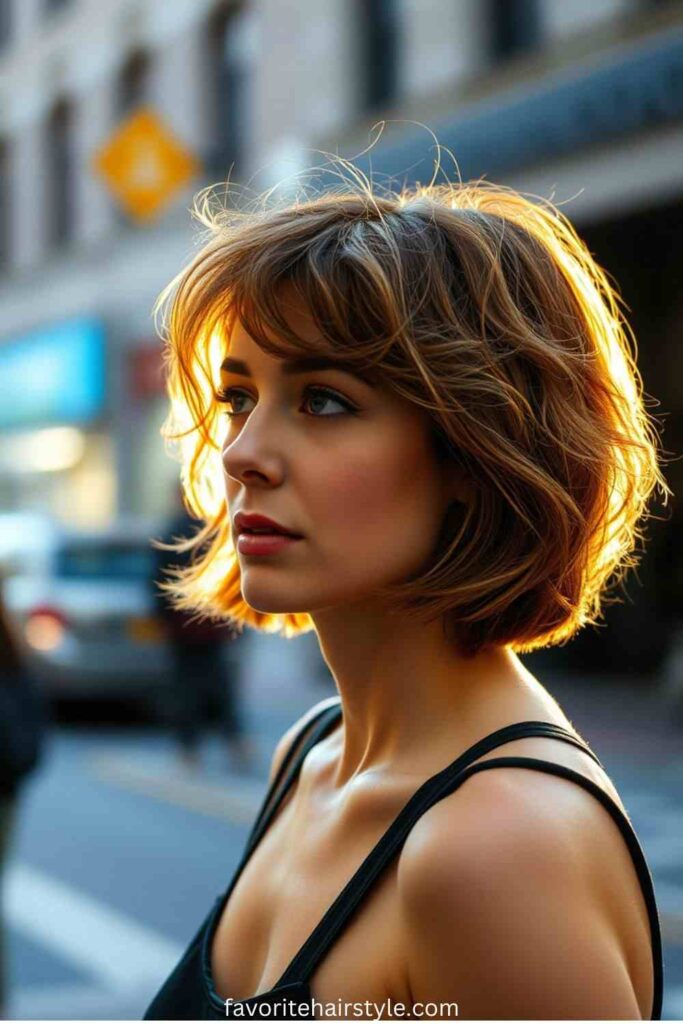 Curly Bob Wolf Cut