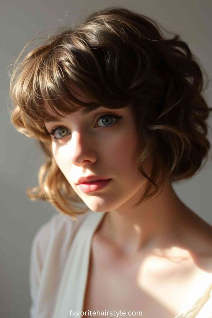 Curly Fringe Bob