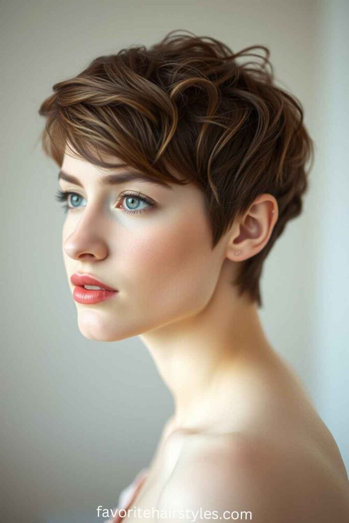 Short Layered Hairstyles For Women Over 60 Curly Layered Pixie